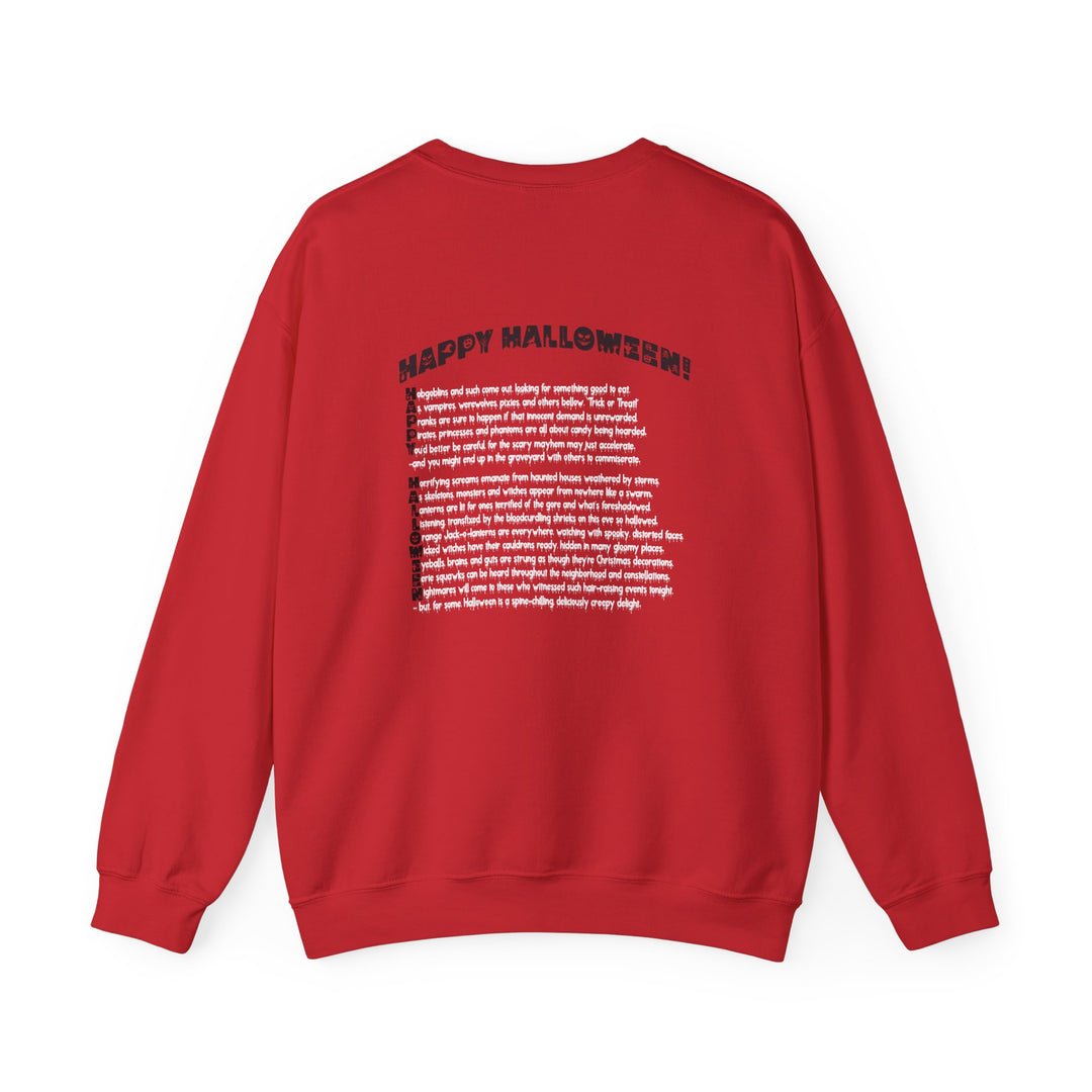 Happy Halloween Acrostic Poem Sweatshirt - Gnome with Pumpkin