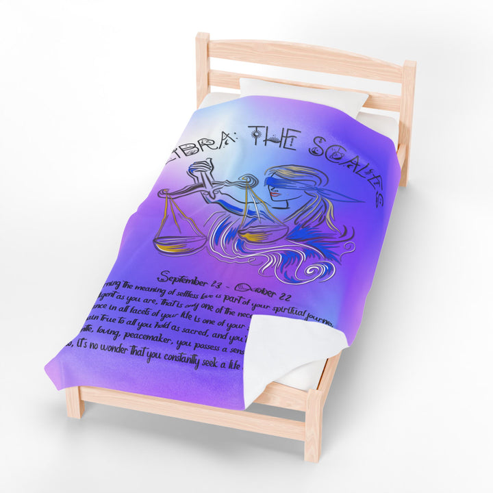 Libra Acrostic Poem Velveteen Plush Blanket