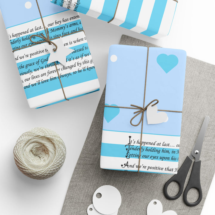 It’s a Boy Acrostic Poem Chic Gift Wrapping Paper
