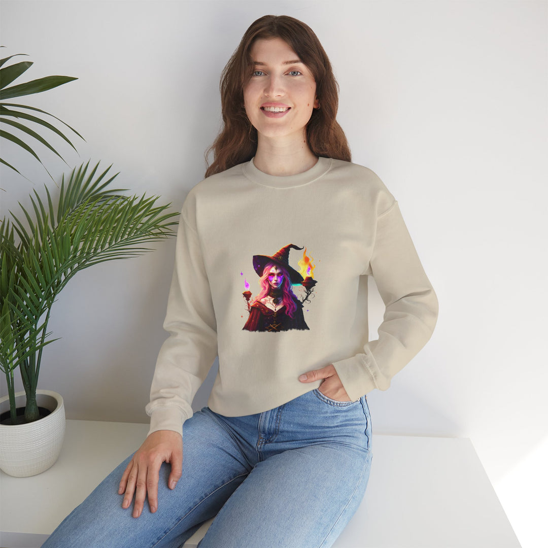 Happy Halloween Acrostic Poem Sweatshirt  - Creepy Modern Witch