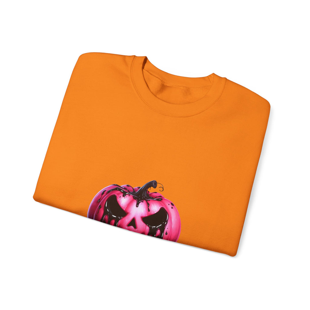 Happy Halloween Acrostic Poem Sweatshirt - Creepy Pink
