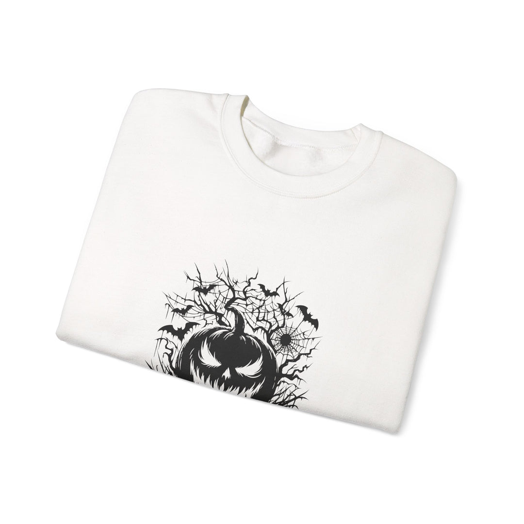 Happy Halloween Acrostic Poem  Sweatshirt - Creepy Black Pumpkin