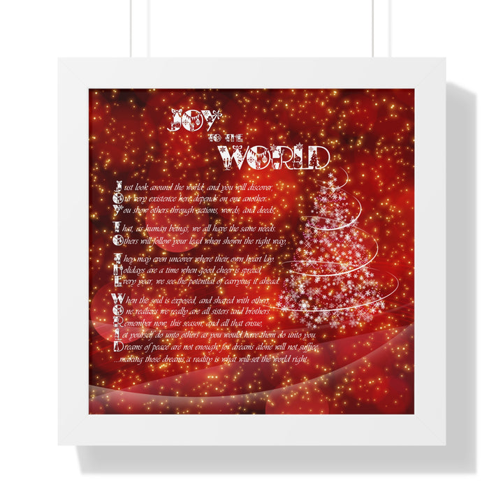 It's Just a Phrase "Joy to the World" Framed Acrostic Poem Print