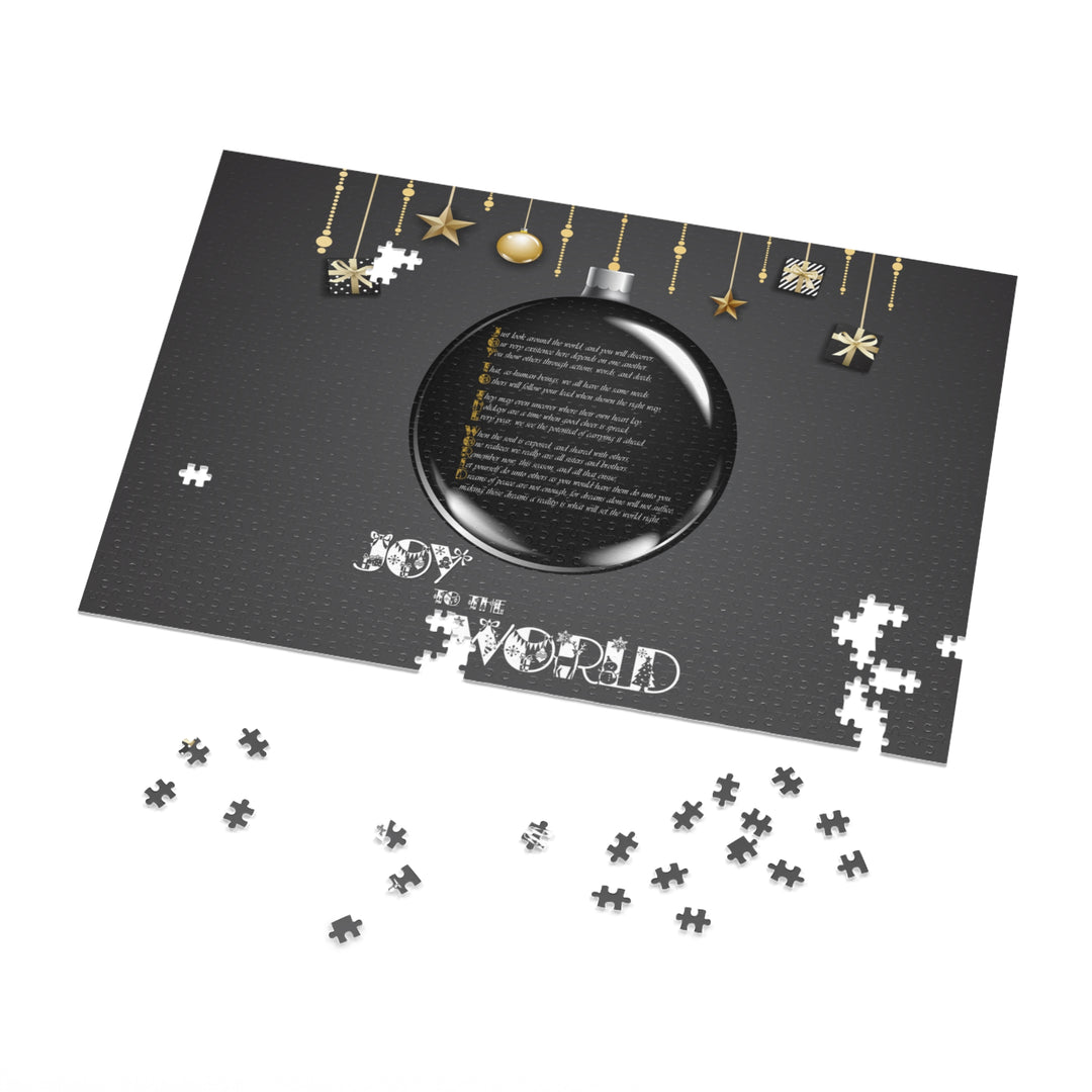 Joy to the World Acrostic Poem Jigsaw Puzzle - Ornament -Tin Box