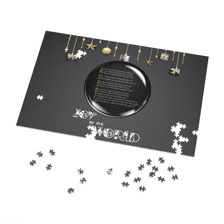 Joy to the World Acrostic Poem Jigsaw Puzzle - Ornament -Tin Box
