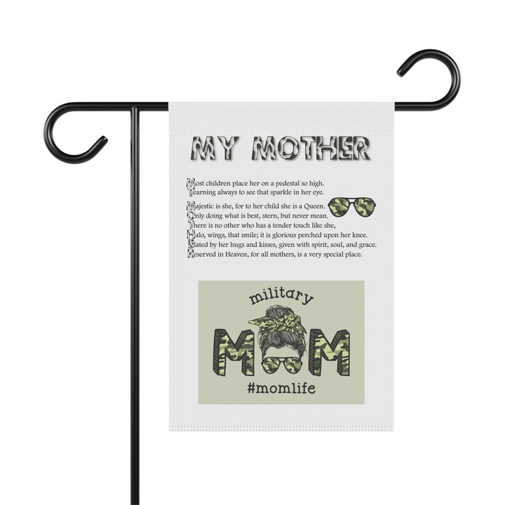 FIX GRAPHIC My Mother Acrostic Poem outdoor/Garden Banner - Camo