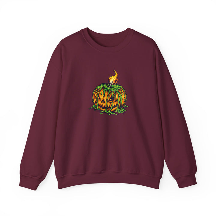 Happy Halloween Acrostic Poem Sweatshirt - Creepy Pumpkin