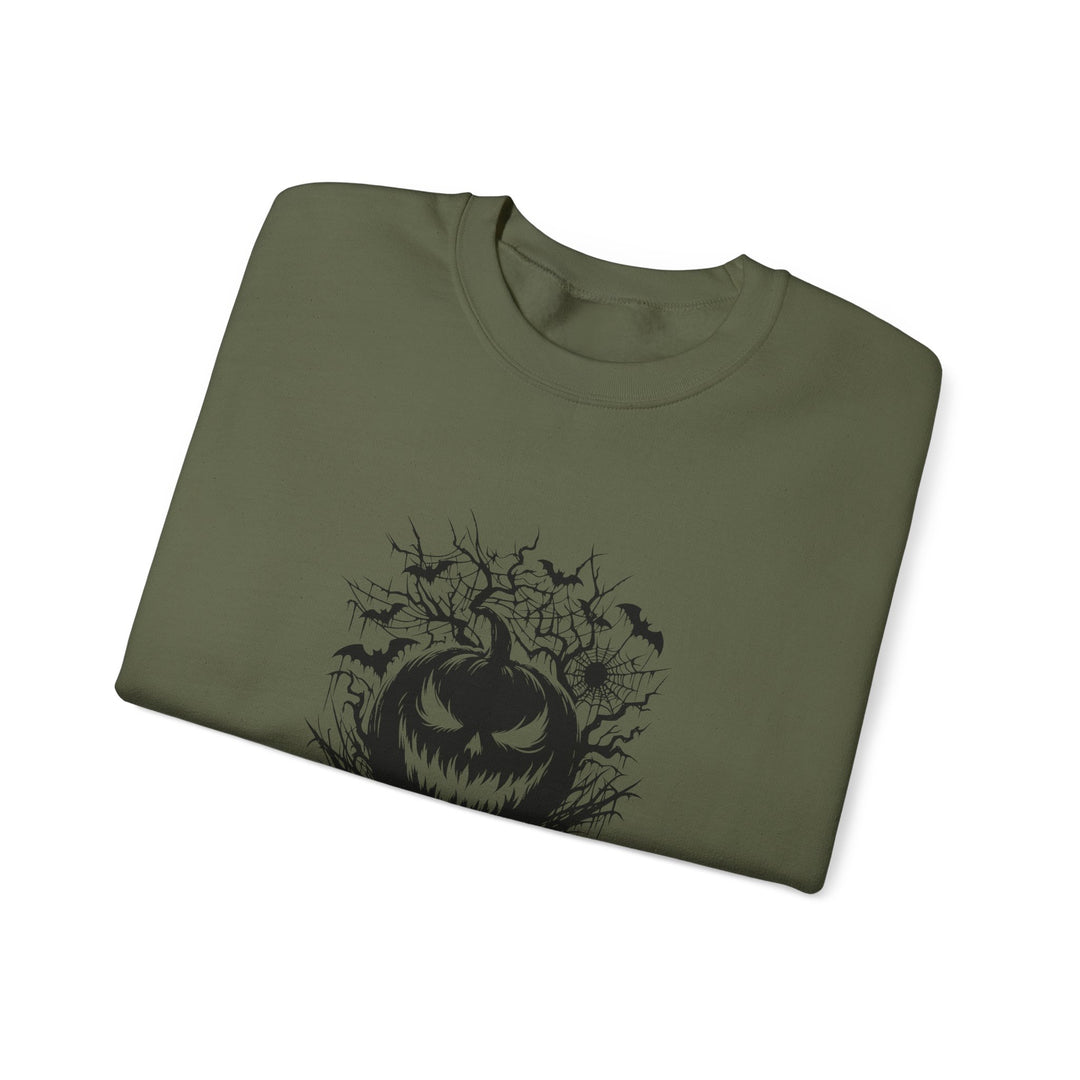 Happy Halloween Acrostic Poem  Sweatshirt - Creepy Black Pumpkin