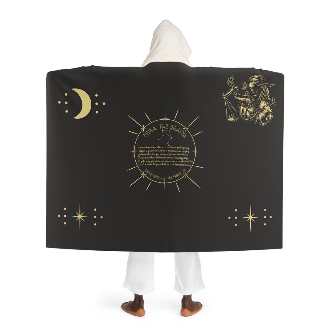 Libra Acrostic Poem Sherpa Hooded Blanket