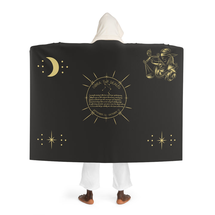 Libra Acrostic Poem Sherpa Hooded Blanket