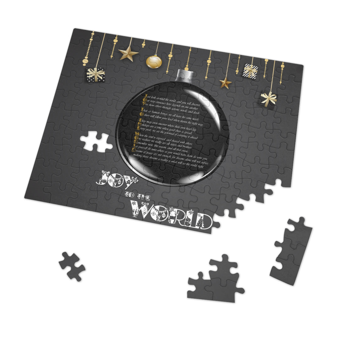 Joy to the World Acrostic Poem Jigsaw Puzzle - Ornament -Tin Box