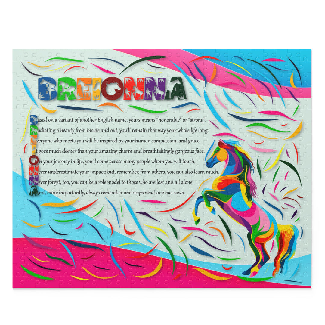 Namesakes Acrostic Name Poem - Vibrant Horse Design