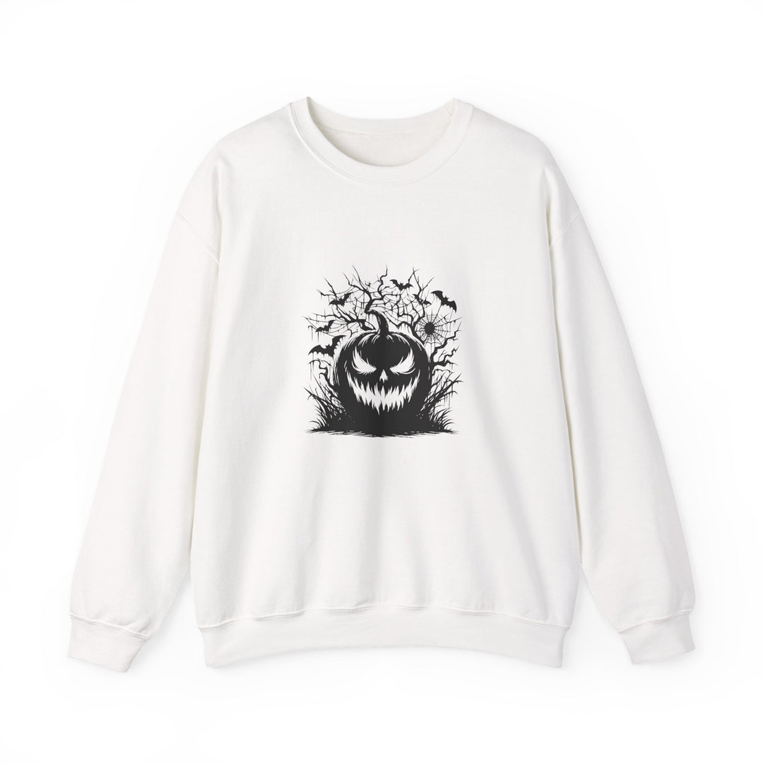 Happy Halloween Acrostic Poem  Sweatshirt - Creepy Black Pumpkin