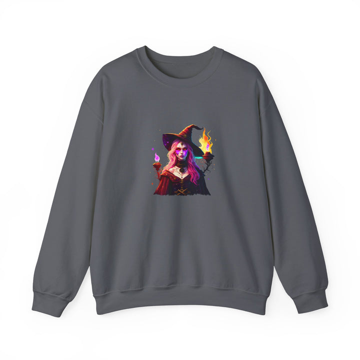 Happy Halloween Acrostic Poem Sweatshirt  - Creepy Modern Witch
