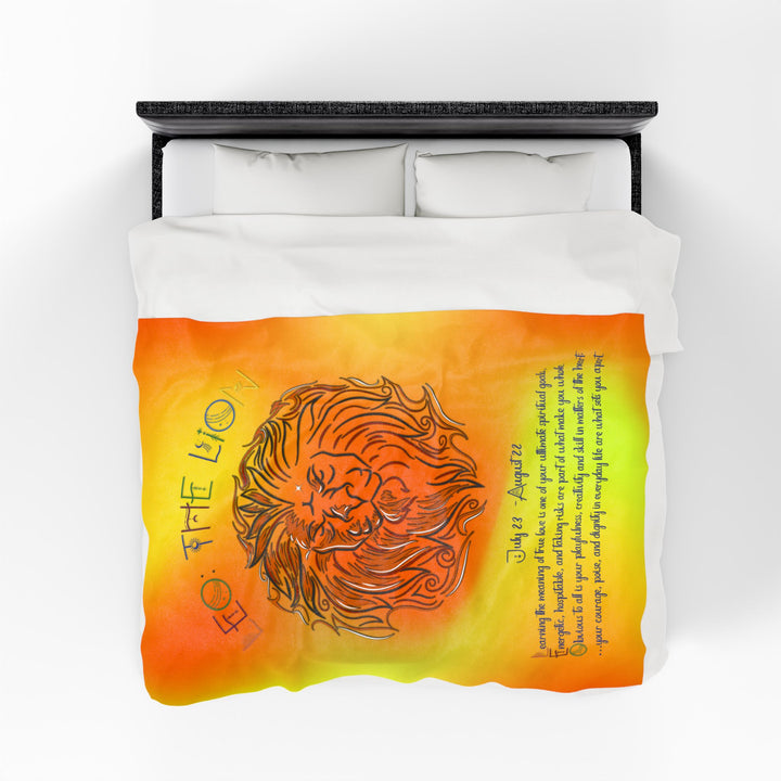 Leo Acrostic Poem Velveteen Plush Blanket