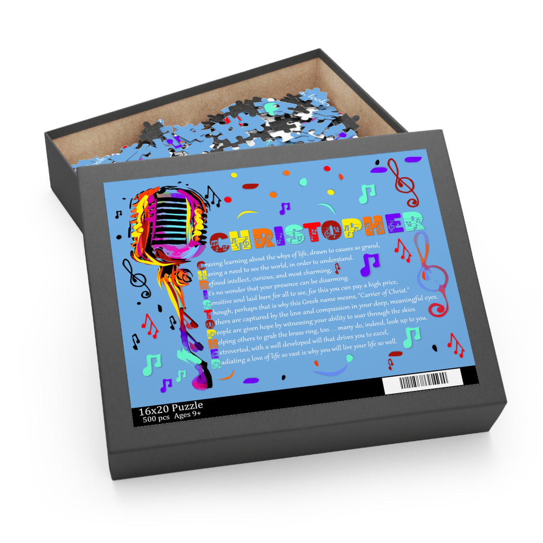 Namesakes Acrostic Name Poem Jigsaw Puzzle - Mic and Musical Notes