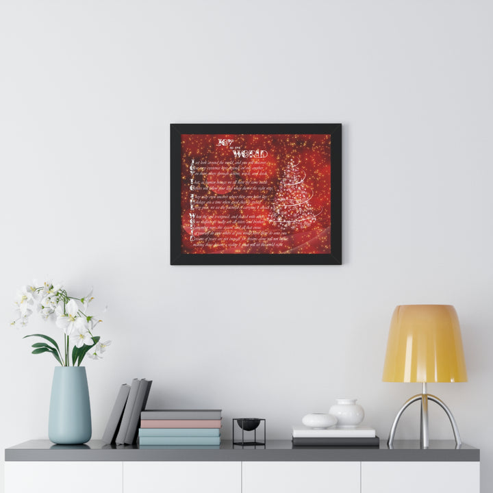 It's Just a Phrase "Joy to the World" Framed Acrostic Poem Print