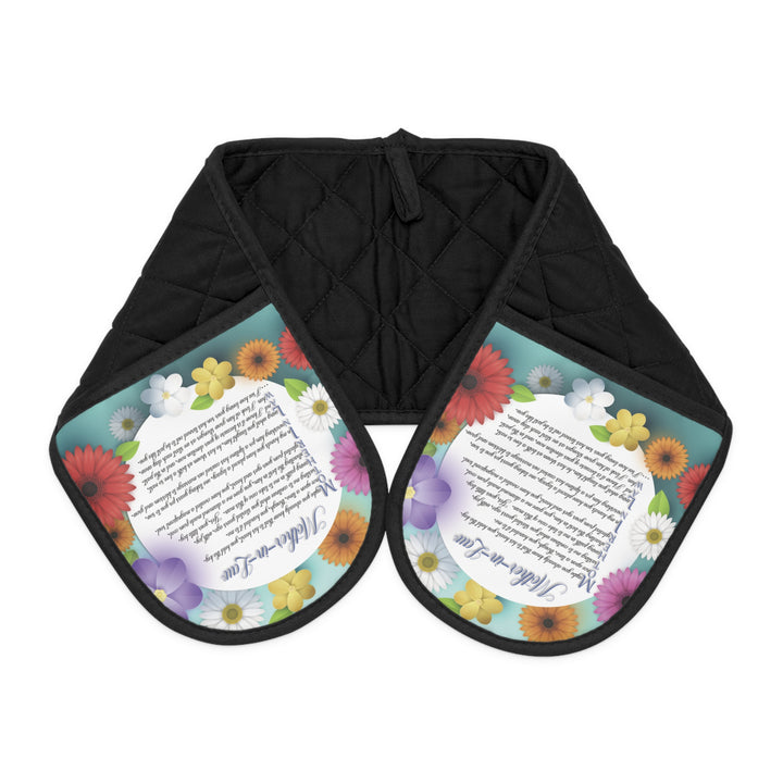 Mother-in-Law Acrostic Poem Oven Mitts - Flower