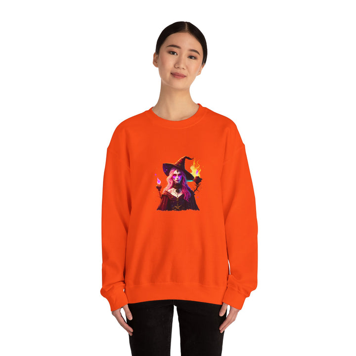 Happy Halloween Acrostic Poem Sweatshirt  - Creepy Modern Witch