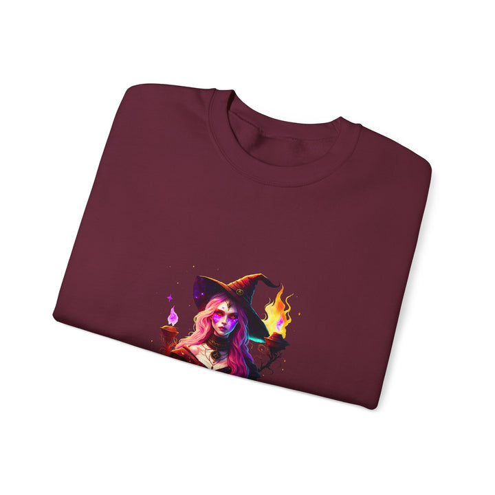 Happy Halloween Acrostic Poem Sweatshirt  - Creepy Modern Witch