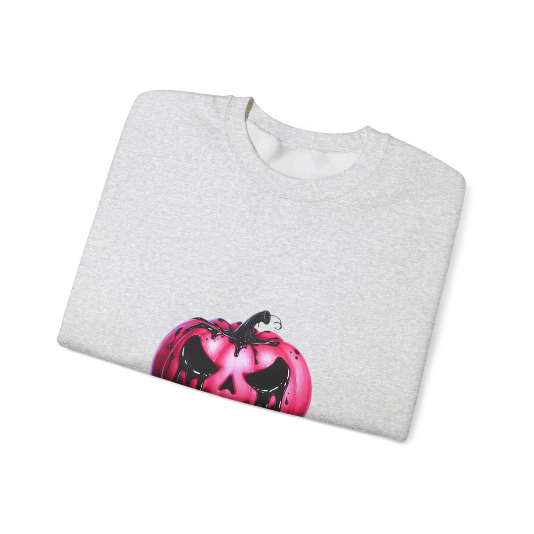 Happy Halloween Acrostic Poem Sweatshirt - Creepy Pink