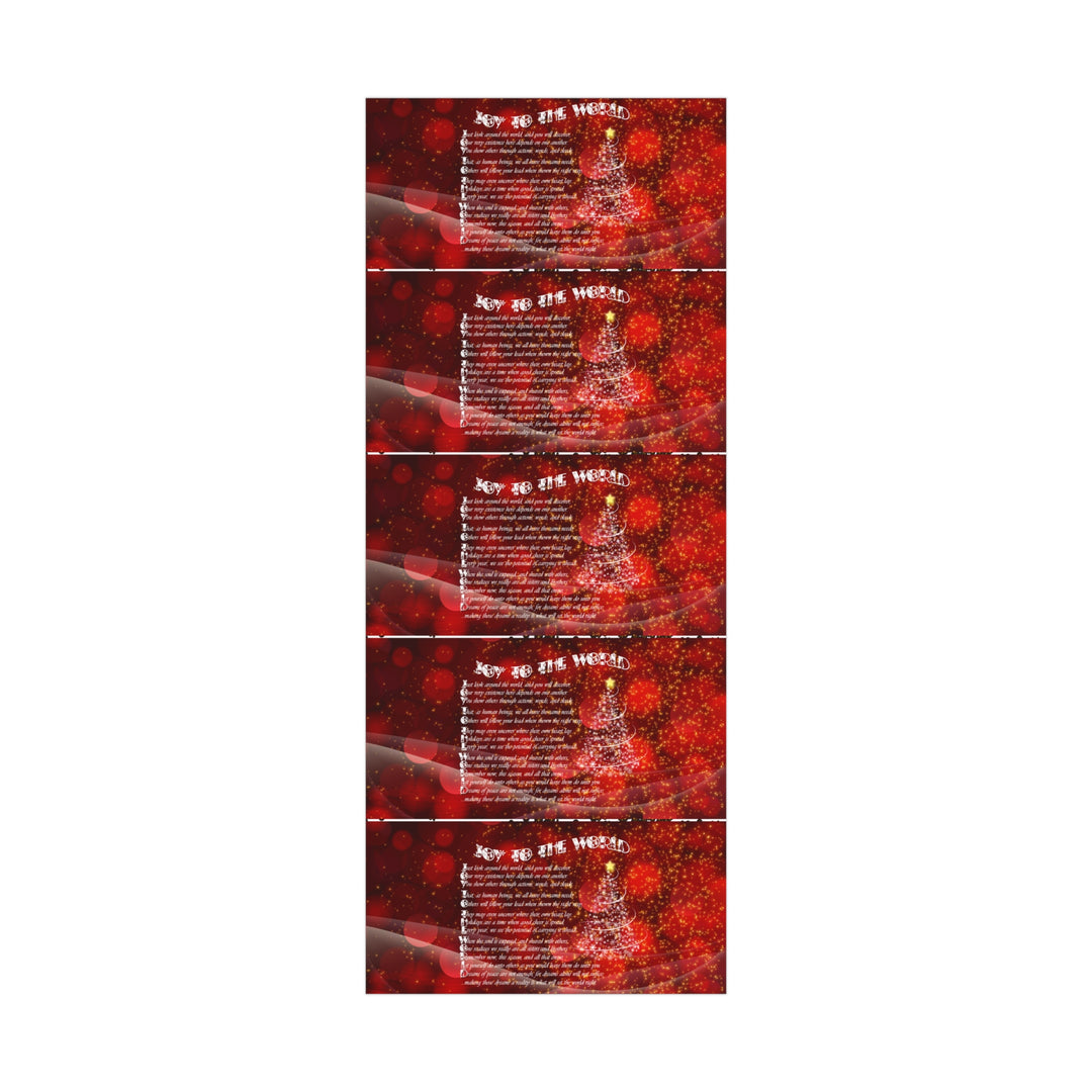 Joy to the World Acrostic Poem Festive Gift Wrap