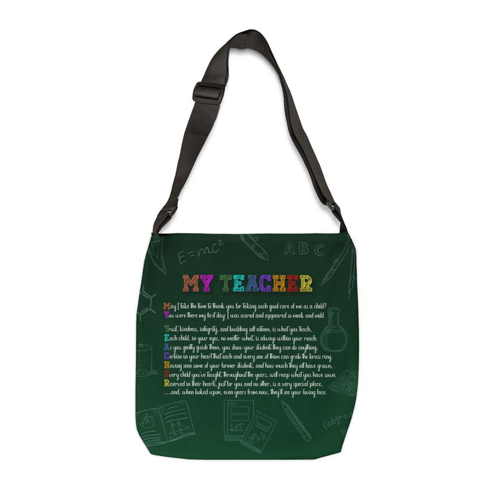 My Teacher Acrostic Poem Adjustable Tote Bag - Personalized