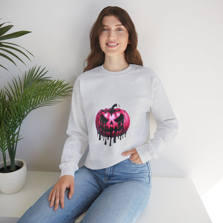 Happy Halloween Acrostic Poem Sweatshirt - Creepy Pink