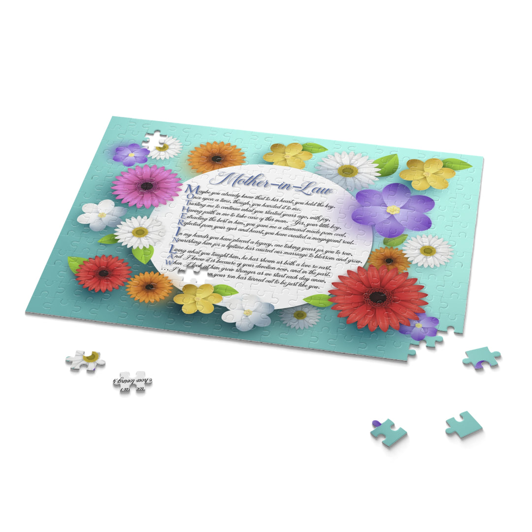 Mother-in-Law Acrostic Poem Jigsaw Puzzle - Flowers