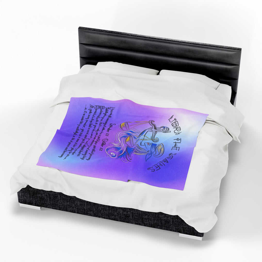 Libra Acrostic Poem Velveteen Plush Blanket