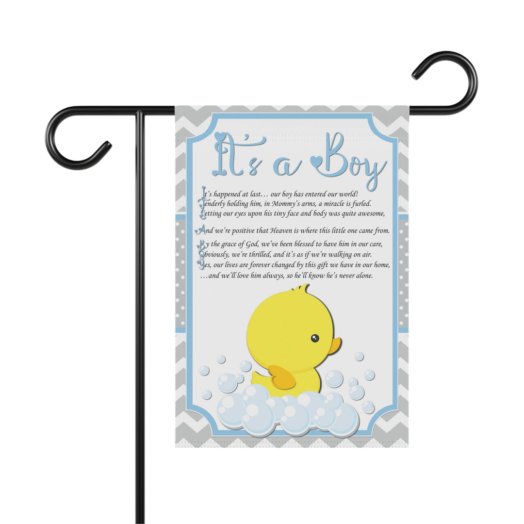 It’s a Boy Acrostic Poem outdoor/Garden Banner - Ducky