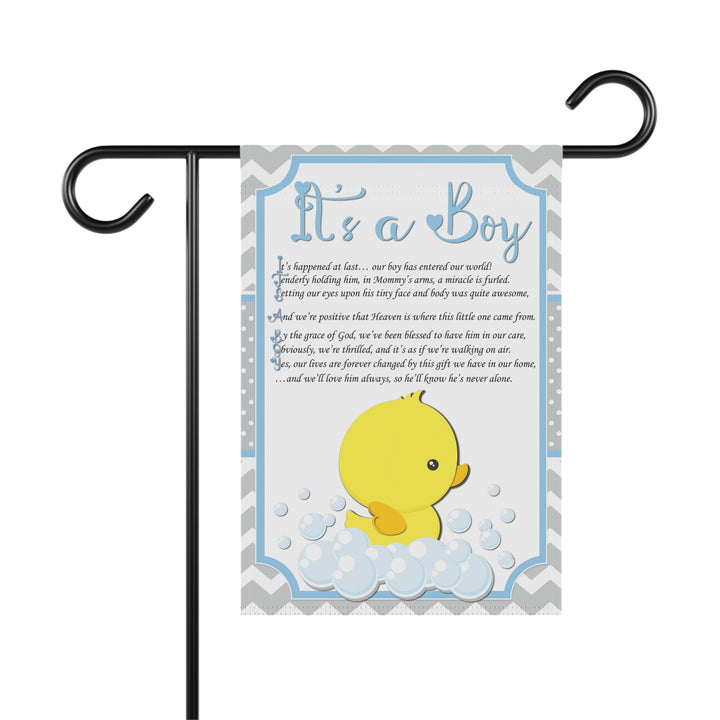 It’s a Boy Acrostic Poem outdoor/Garden Banner - Ducky