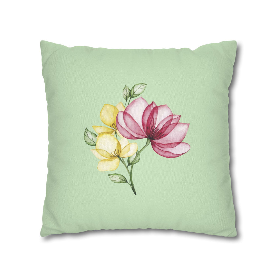 Mom and Dad Acrostic Poem Pillow Cover - Mint Color