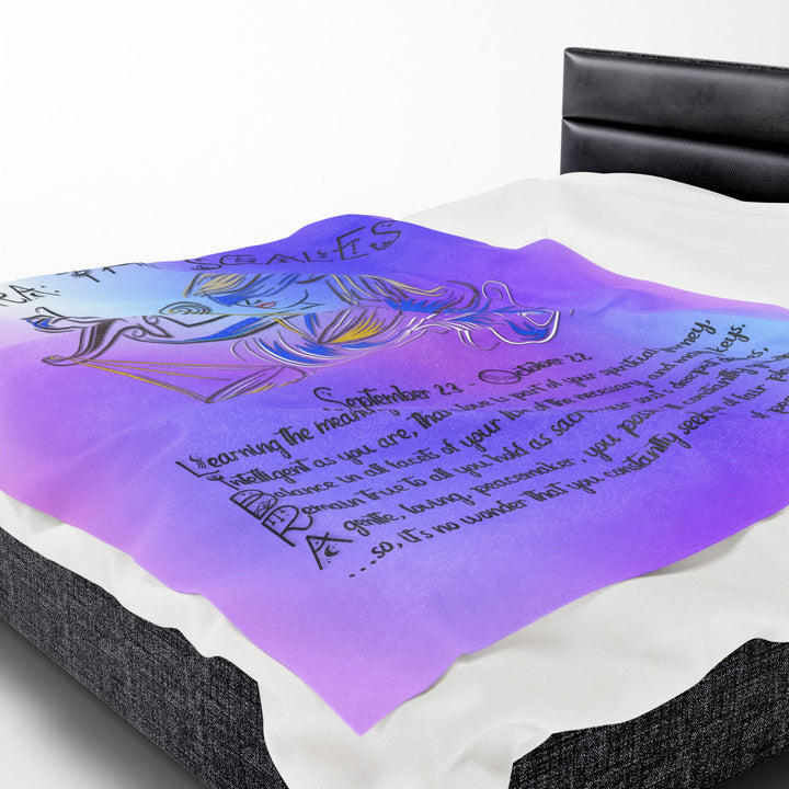 Libra Acrostic Poem Velveteen Plush Blanket