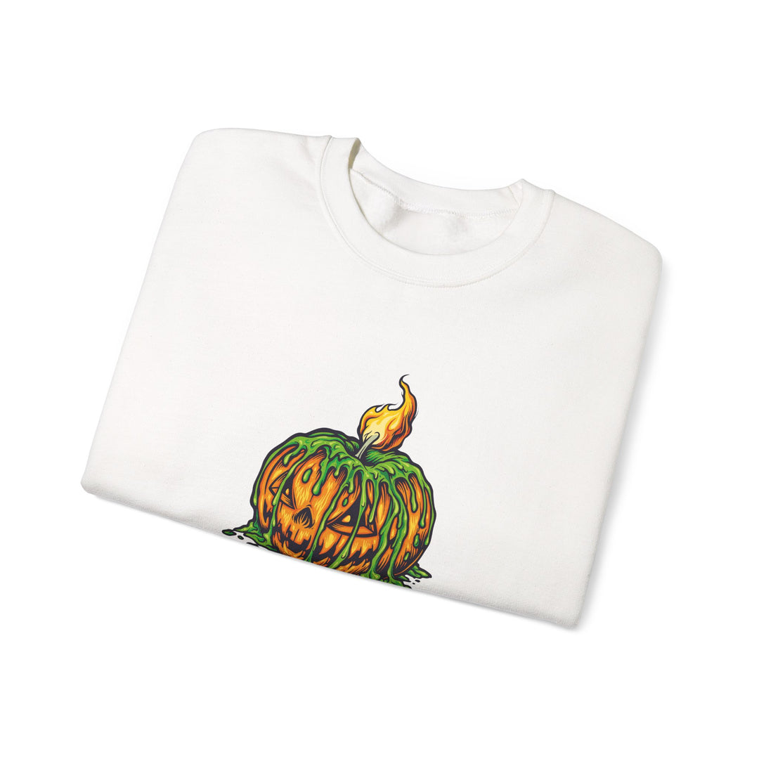 Happy Halloween Acrostic Poem Sweatshirt - Creepy Pumpkin