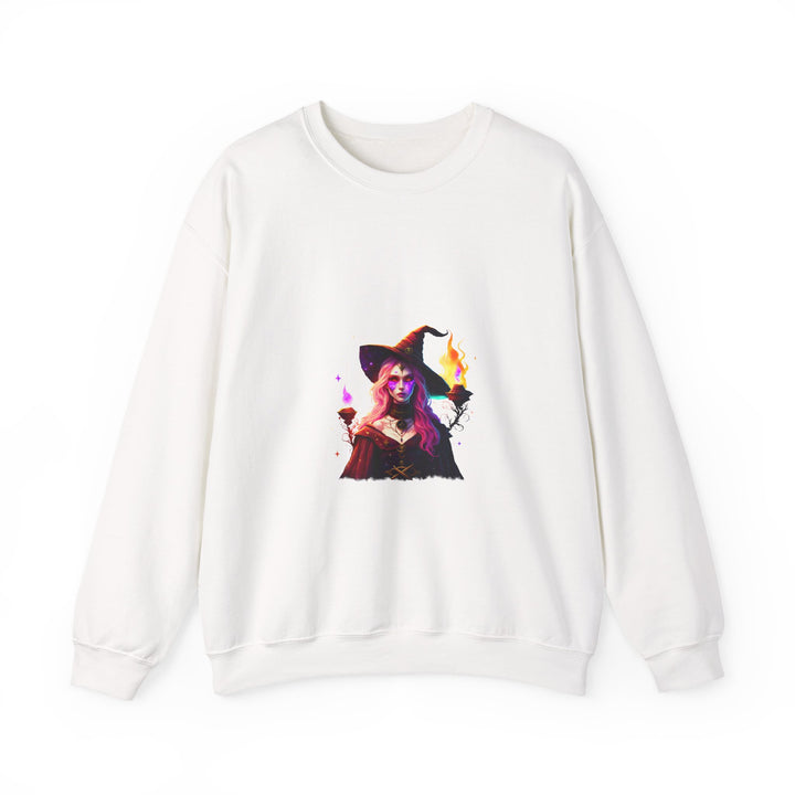 Happy Halloween Acrostic Poem Sweatshirt  - Creepy Modern Witch