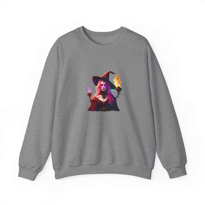 Happy Halloween Acrostic Poem Sweatshirt  - Creepy Modern Witch