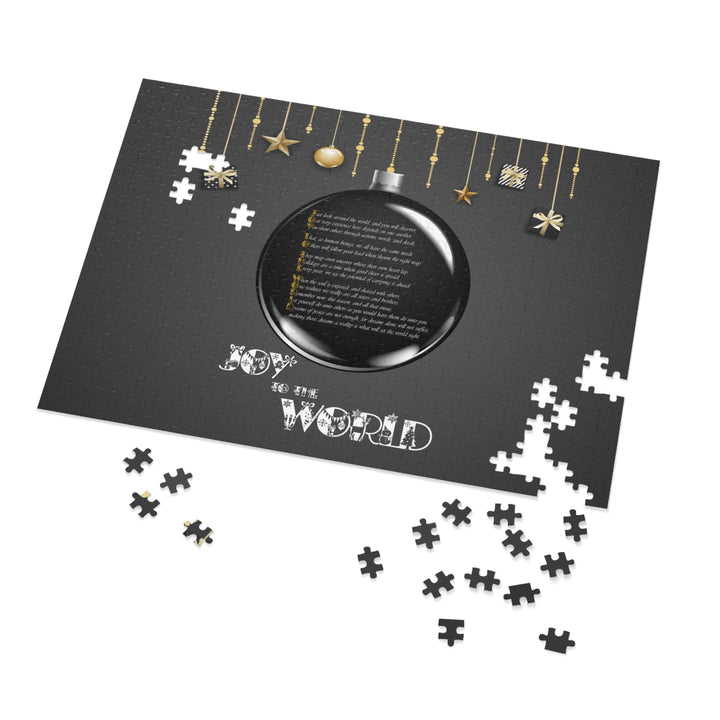 Joy to the World Acrostic Poem Jigsaw Puzzle - Ornament -Tin Box