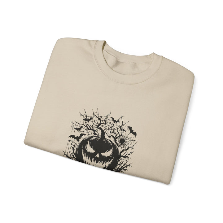 Happy Halloween Acrostic Poem  Sweatshirt - Creepy Black Pumpkin