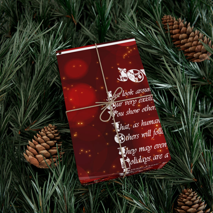 Joy to the World Acrostic Poem Festive Gift Wrap