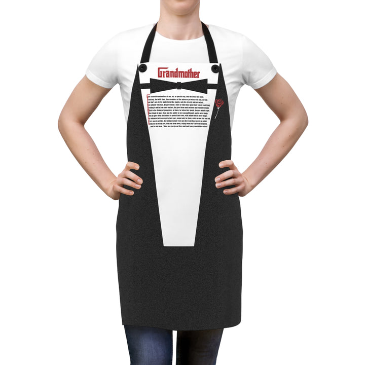 Grandmother Acrostic Poem 4-Button Apron - Tuxedo Shirt