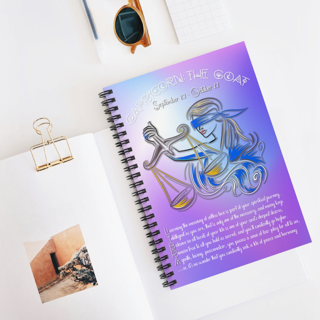 Libra Acrostic Poem Spiral Notebook - Ruled Line
