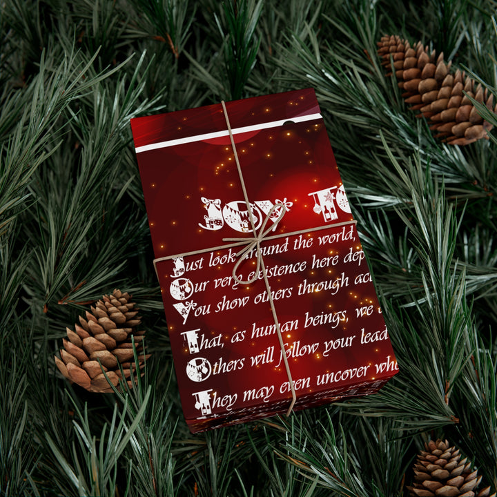 Joy to the World Acrostic Poem Festive Gift Wrap