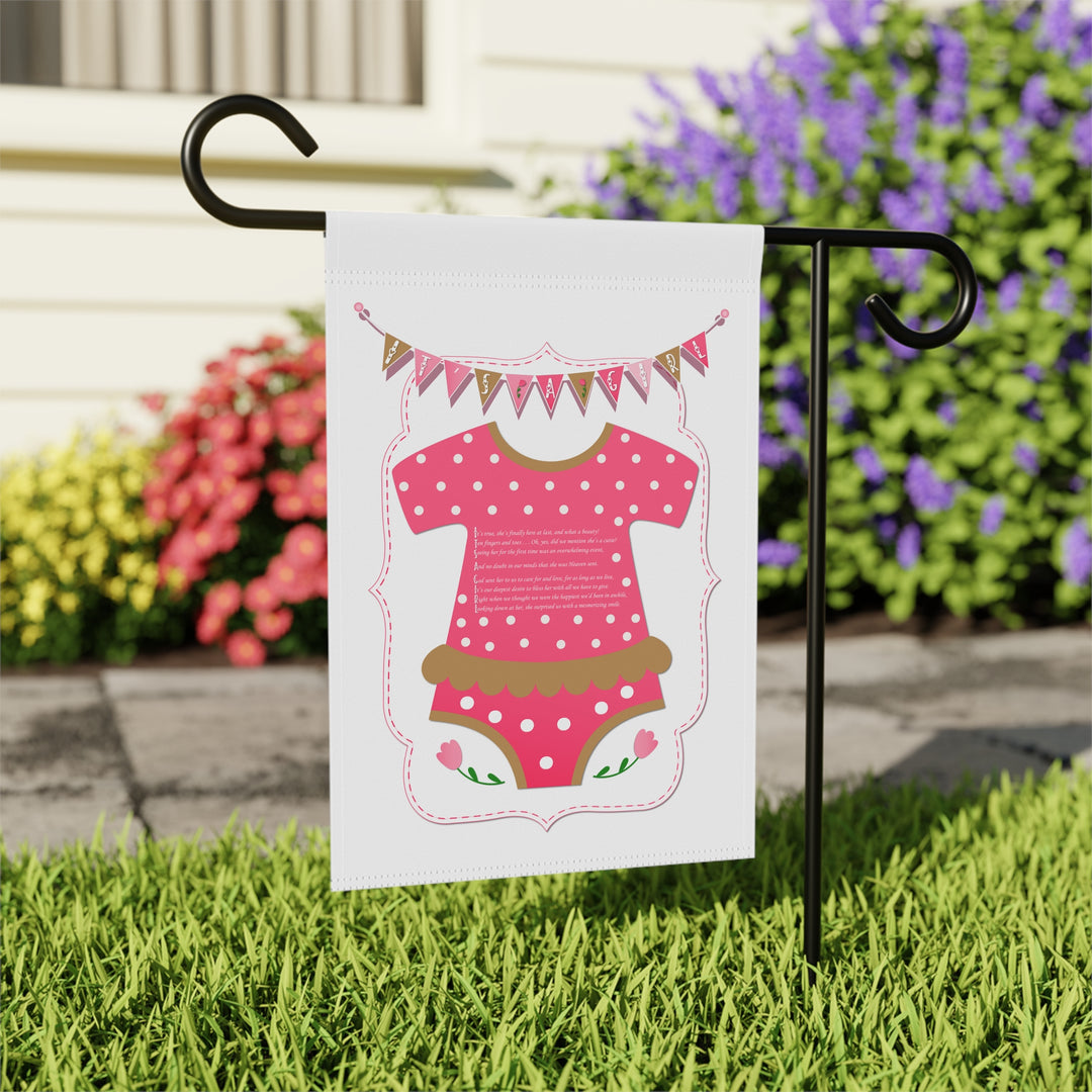 It's a Girl Acrostic Poem outdoor/Garden Banner Polka Dot Bodysuit