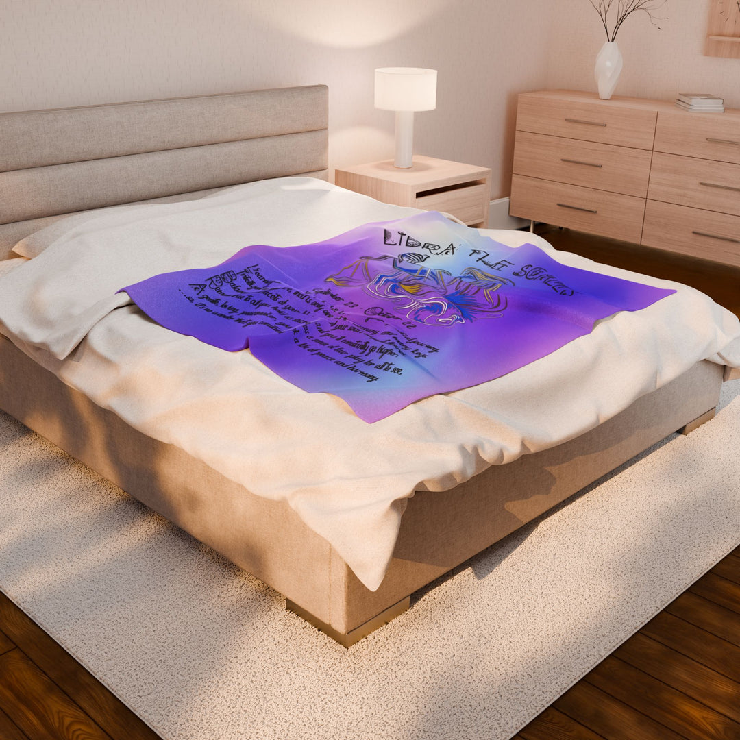 Libra Acrostic Poem Velveteen Plush Blanket