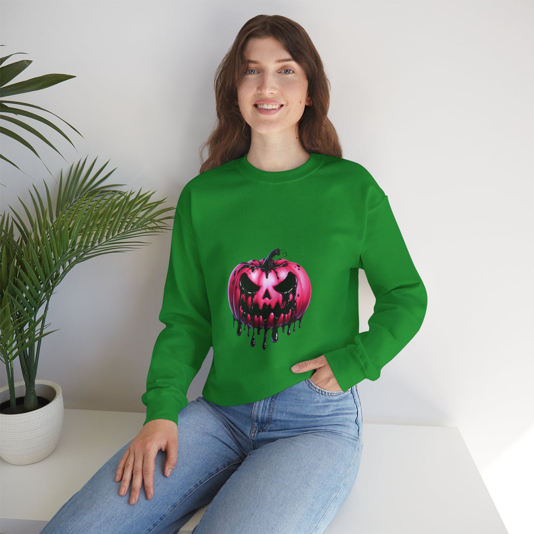 Happy Halloween Acrostic Poem Sweatshirt - Creepy Pink