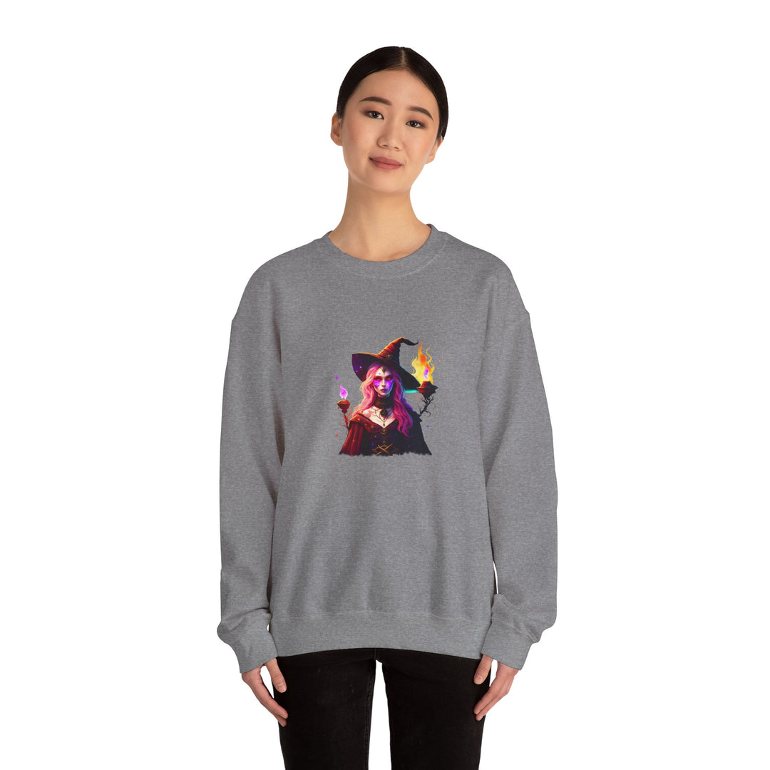 Happy Halloween Acrostic Poem Sweatshirt  - Creepy Modern Witch