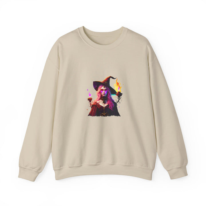 Happy Halloween Acrostic Poem Sweatshirt  - Creepy Modern Witch