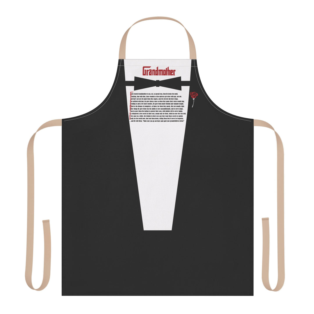 Grandmother Acrostic Poem Formal Adjustable Tie Back Chef Apron - Tuxedo Shirt