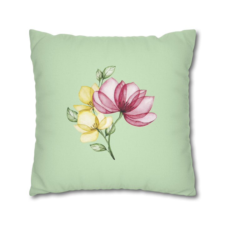 Mom and Dad Acrostic Poem Pillow Cover - Mint Color